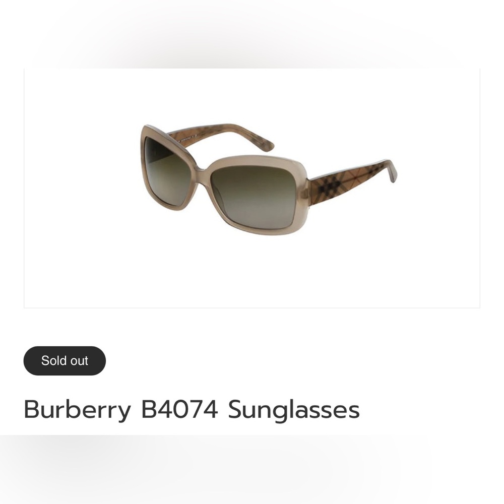 Burberry Tan Sunglasses with Signature Check Pattern